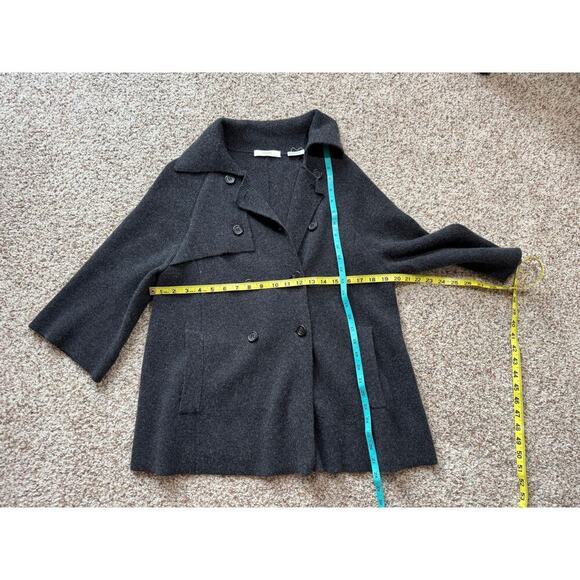 Neiman Marcus Gray 100% Cashmere cardigan sweater/Jacket/Coat, Small, VERY SOFT - Picture 4 of 11